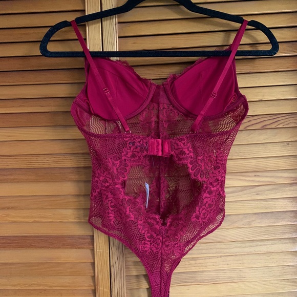 Dynamite Red Lace Bodysuit - Picture 2 of 4